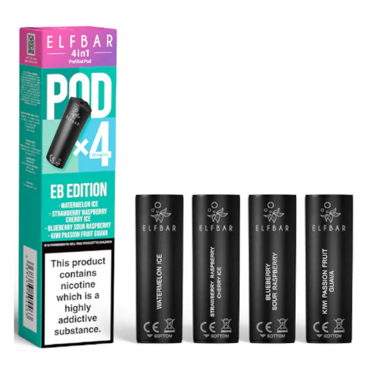 ELFBAR - 4 in 1 Prefilled Replacement Vape Pods (4pcs) - The British Vape Company