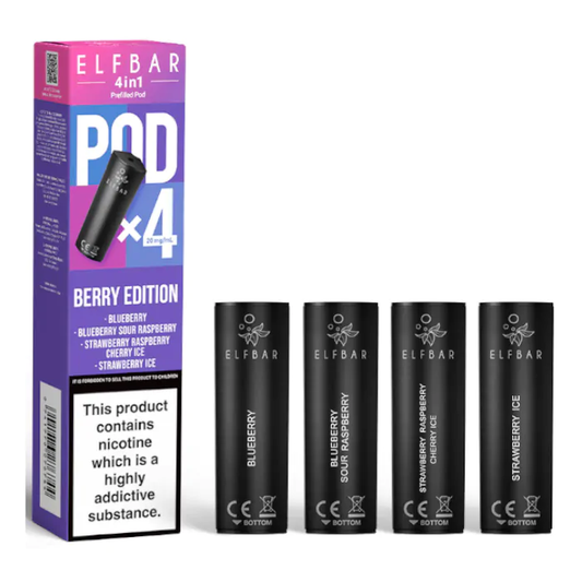 ELFBAR - 4 in 1 Prefilled Replacement Vape Pods (4pcs) - The British Vape Company
