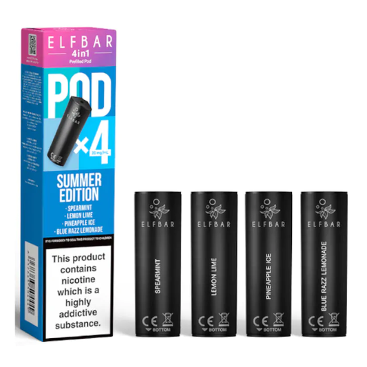 ELFBAR - 4 in 1 Prefilled Replacement Vape Pods (4pcs) - The British Vape Company
