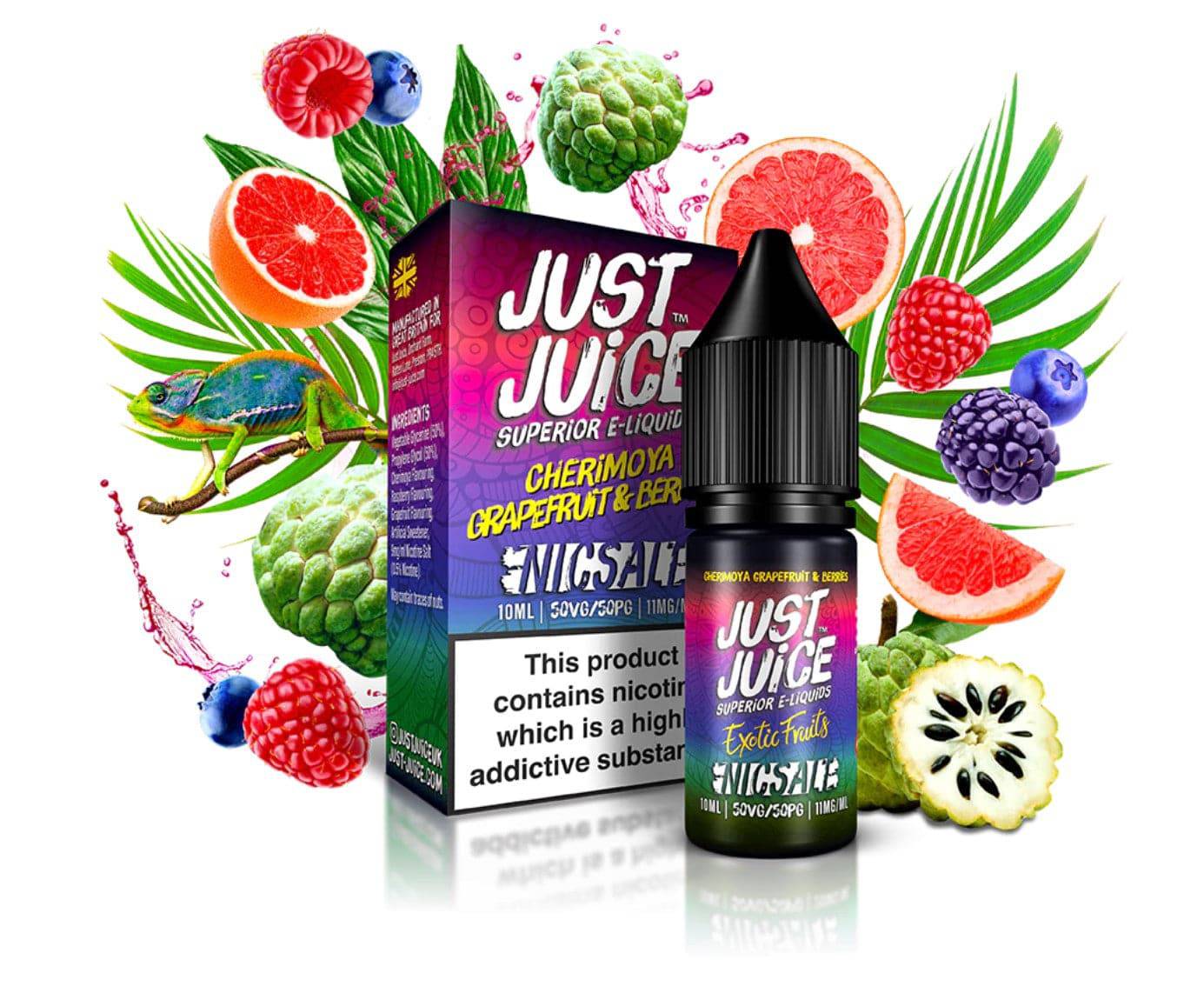 JUST JUICE - Cherimoya, Grapefruit & Berries 10ml E-Liquid - The British Vape Company