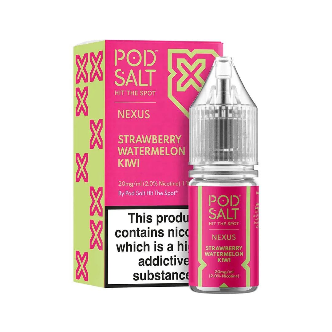 POD SALT Nexus - Strawberry Watermelon Kiwi 10ml E-Liquid - The British Vape Company