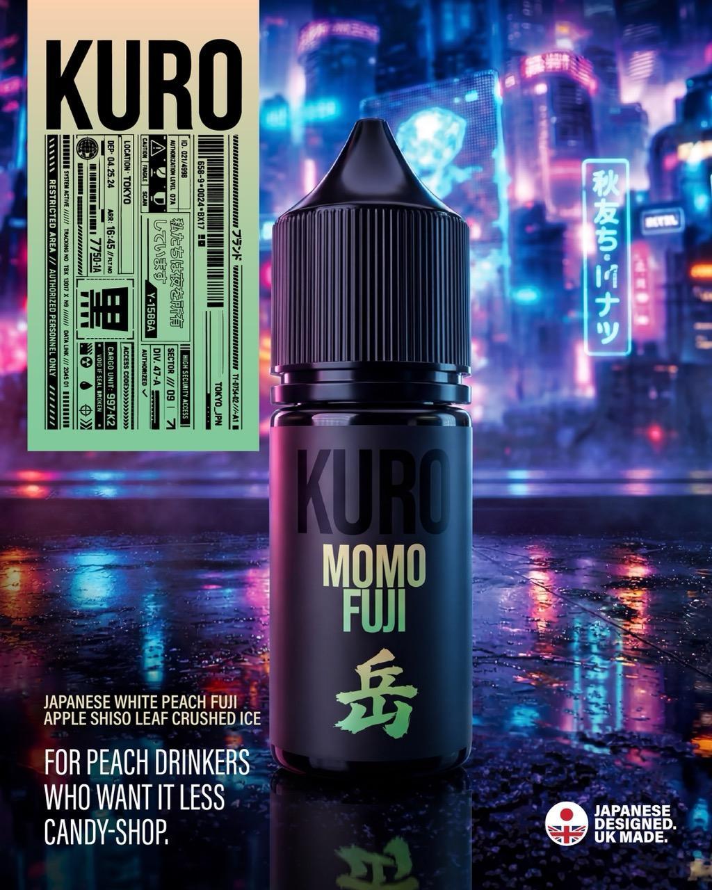 KURO by RIOT - Momo Fuji Nic Salt 10ml Vape Juice