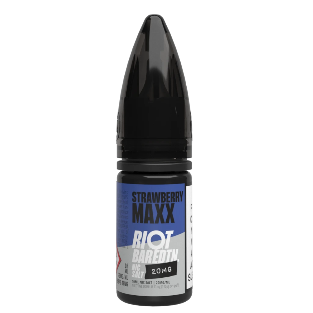 RIOT BAR EDTN – Strawberry Maxx Nic Salt 10ml Vape Juice