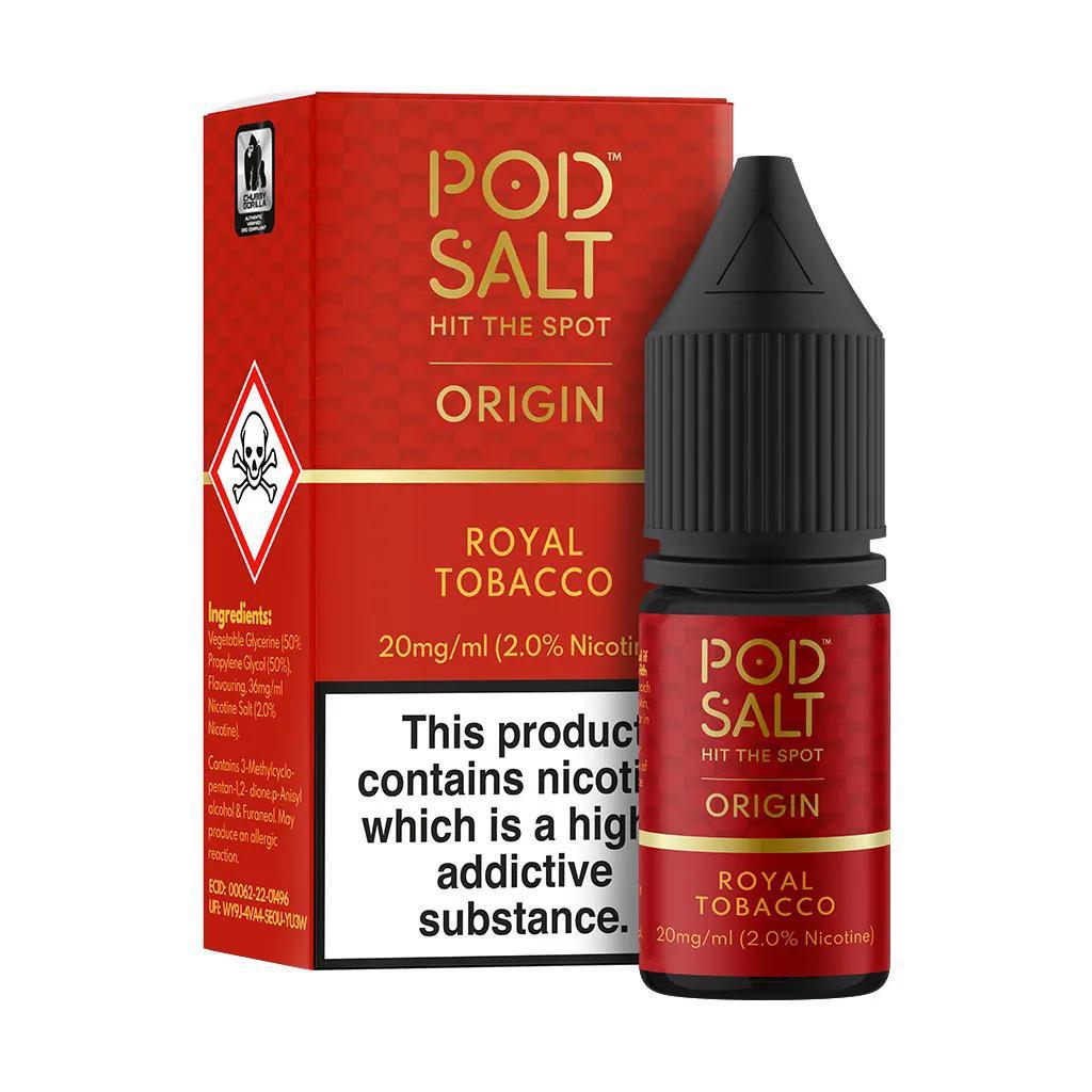 POD SALT ORIGIN - Royal Tobacco 10ml E-Liquid - The British Vape Company