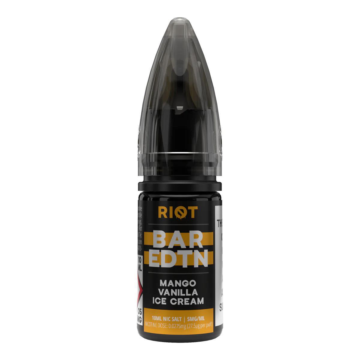 RIOT Bar EDTN - Mango Vanilla Ice Cream 10ml E-Liquid - The British Vape Company