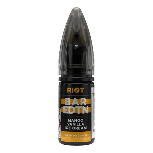 RIOT Bar EDTN - Mango Vanilla Ice Cream 10ml E-Liquid - The British Vape Company