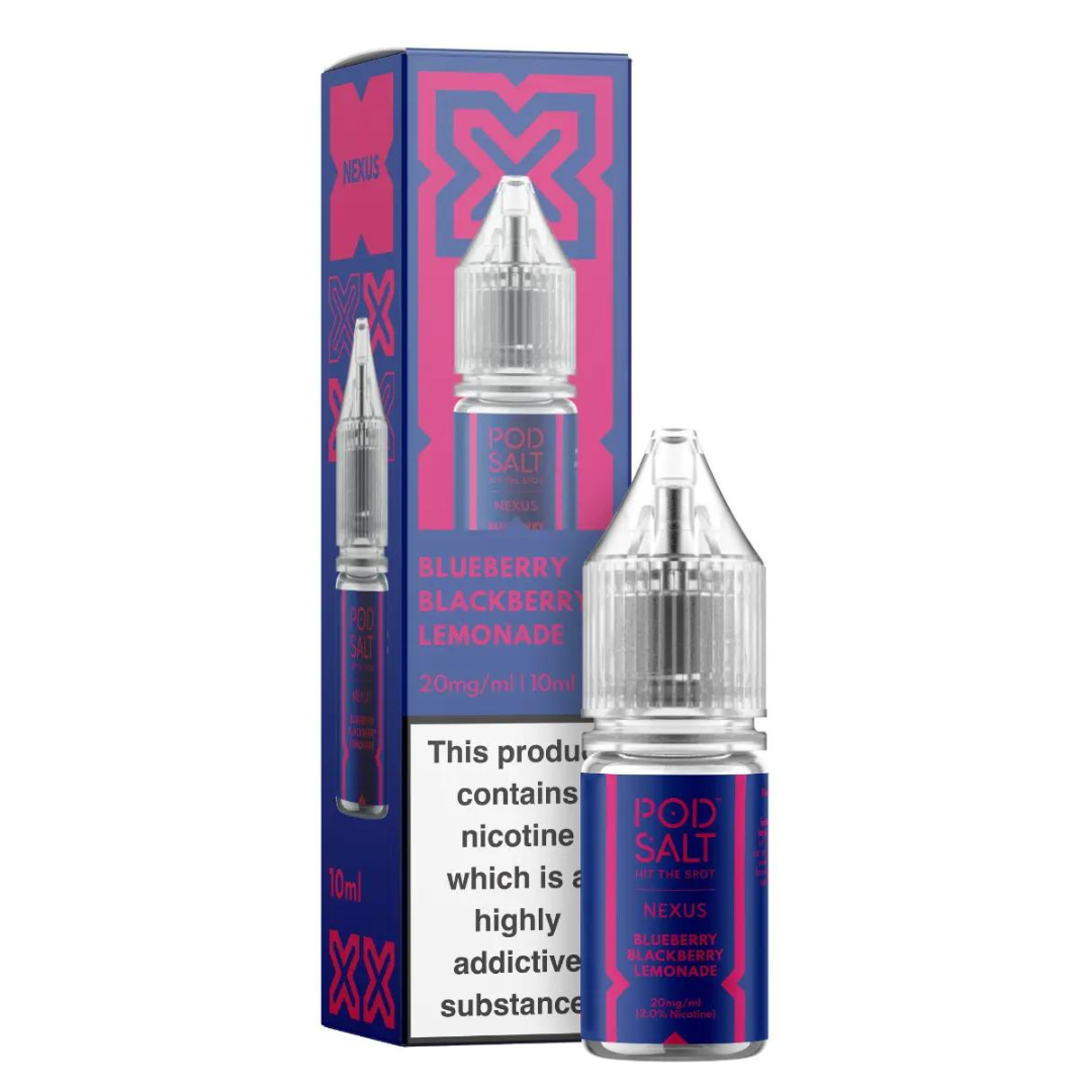 POD SALT NEXUS - Blueberry Blackberry Lemonade 10ml E-Liquid - The British Vape Company