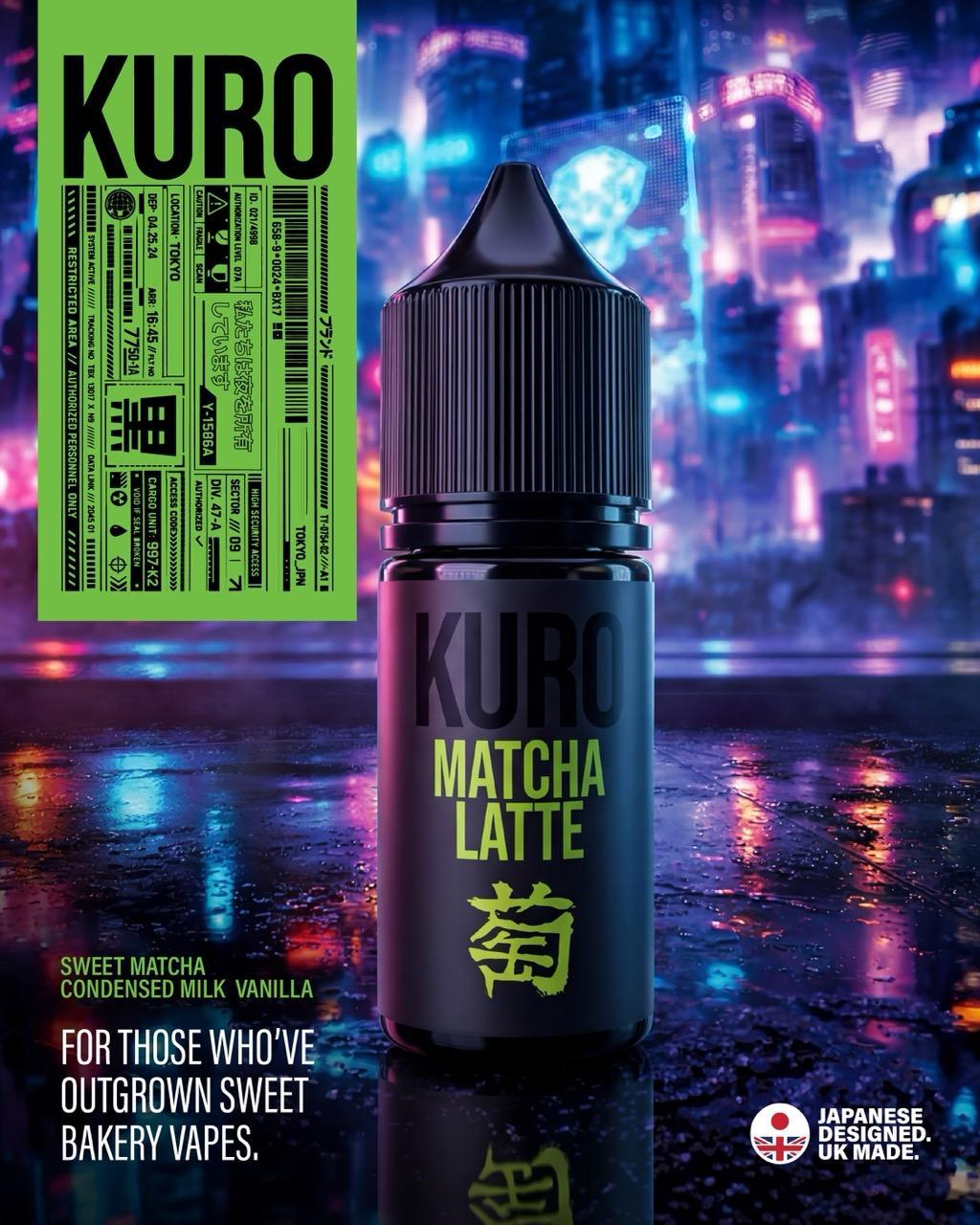 KURO by RIOT - Matcha Latte Nic Salt 10ml Vape Juice