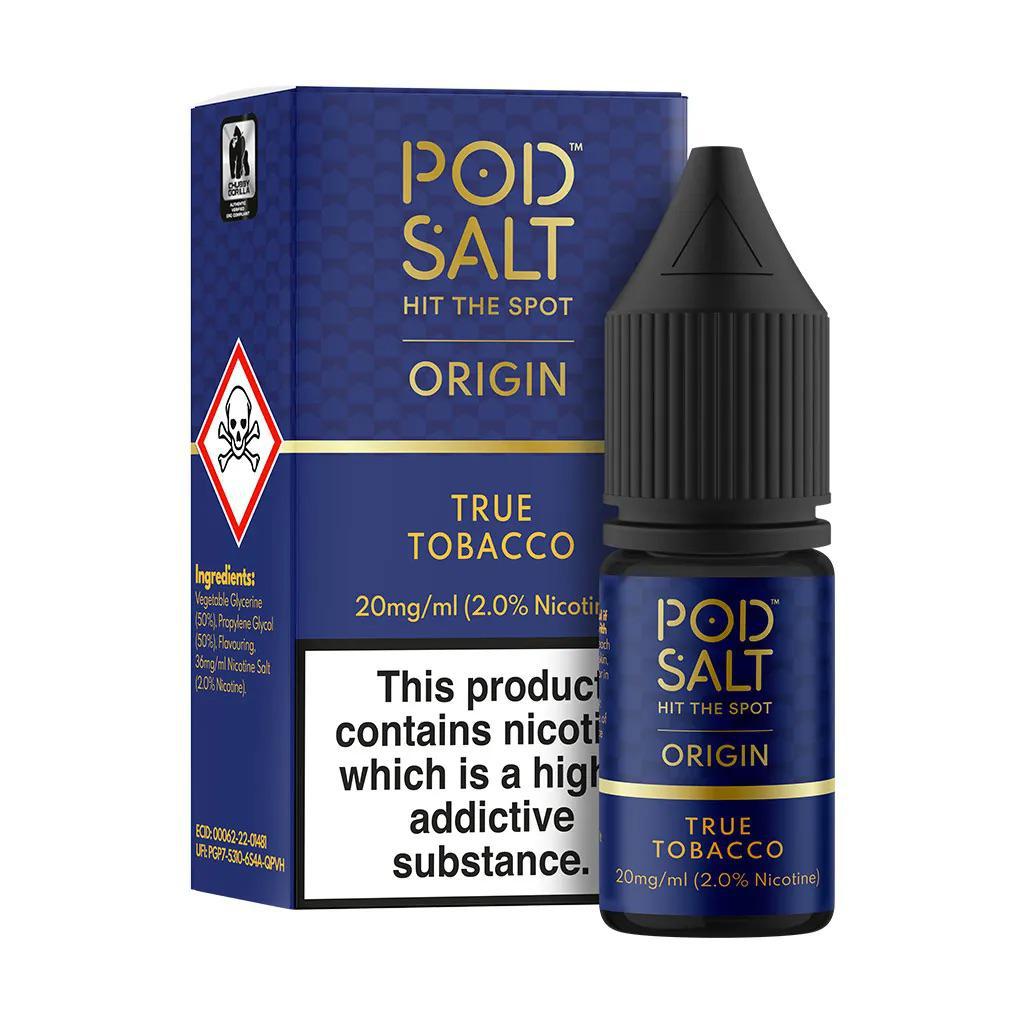 POD SALT ORIGIN - True Tobacco 10ml E-Liquid - The British Vape Company