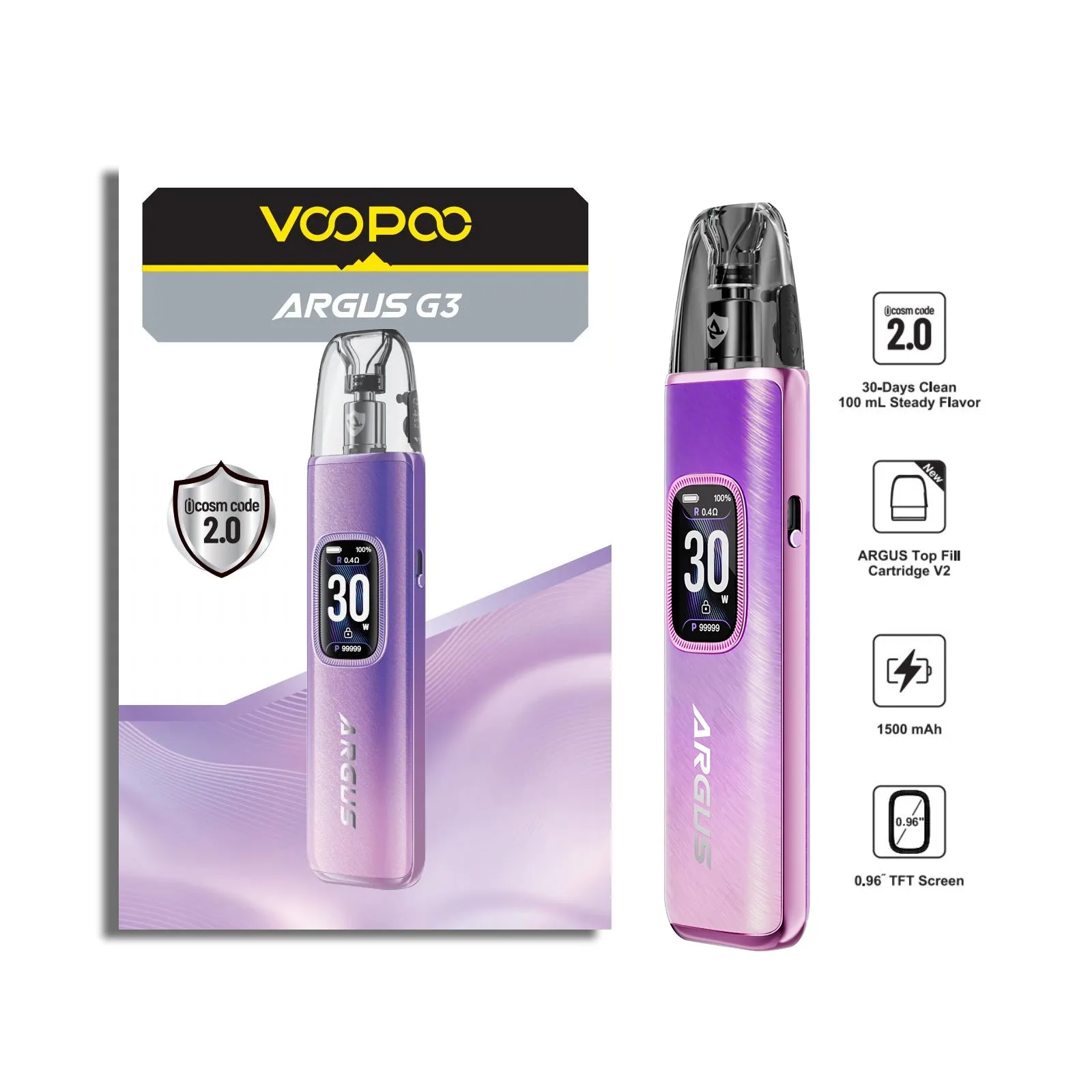 VOOPOO - Argus G3 Pod Vape Kit - The British Vape Company