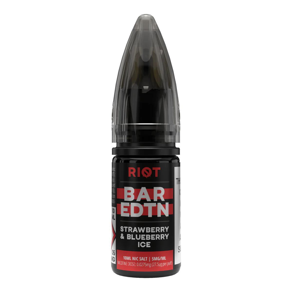 RIOT Bar EDTN - Strawberry & Blueberry Ice 10ml E-Liquid - The British Vape Company