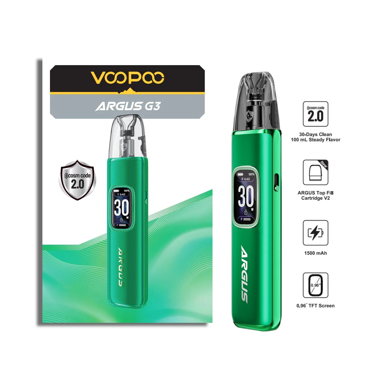 VOOPOO - Argus G3 Pod Vape Kit - The British Vape Company
