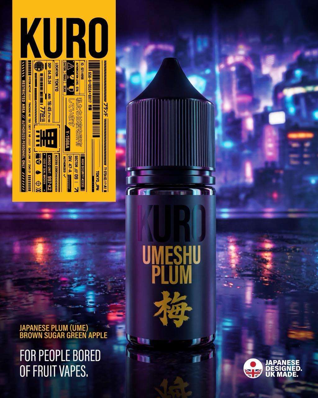 KURO by RIOT - Umeshu Plum Nic Salt 10ml Vape Juice