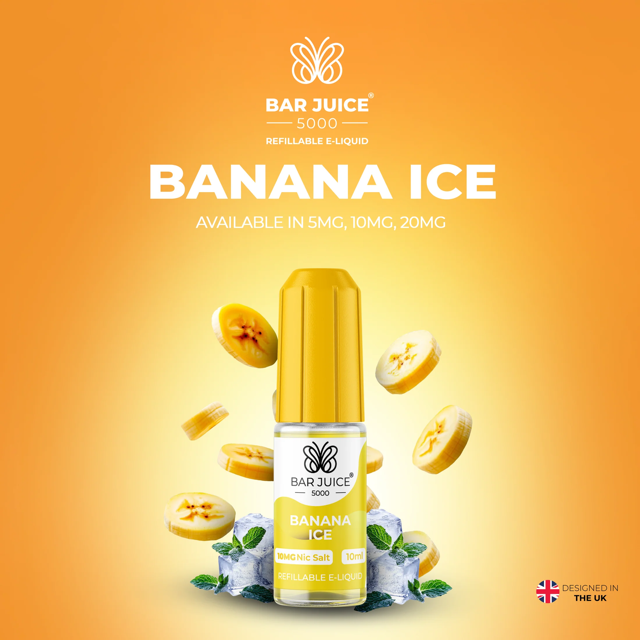 BAR JUICE 5000 - Banana Ice 10ml E-Liquid
