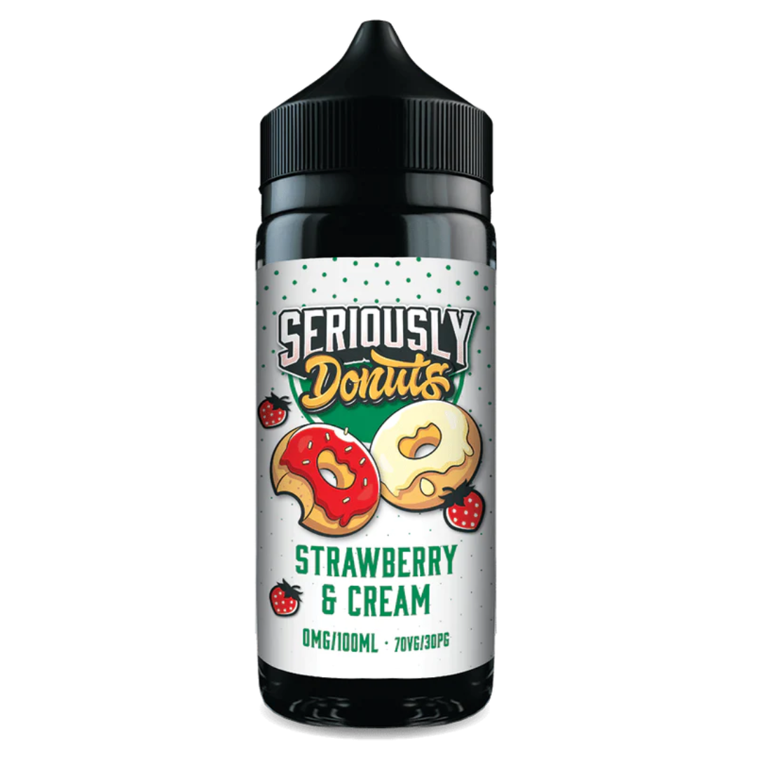 DOOZY Seriously Donuts - Strawberries & Cream 100ml Shortfill E-Liquid - The British Vape Company