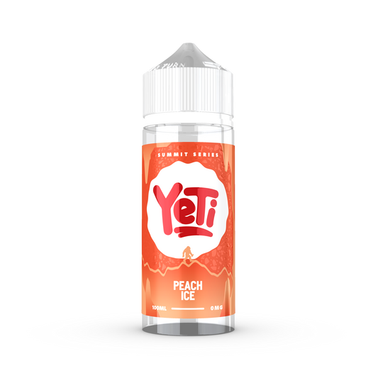 YETI Summit - Peach Ice 100ml Shortfill E-Liquid - The British Vape Company