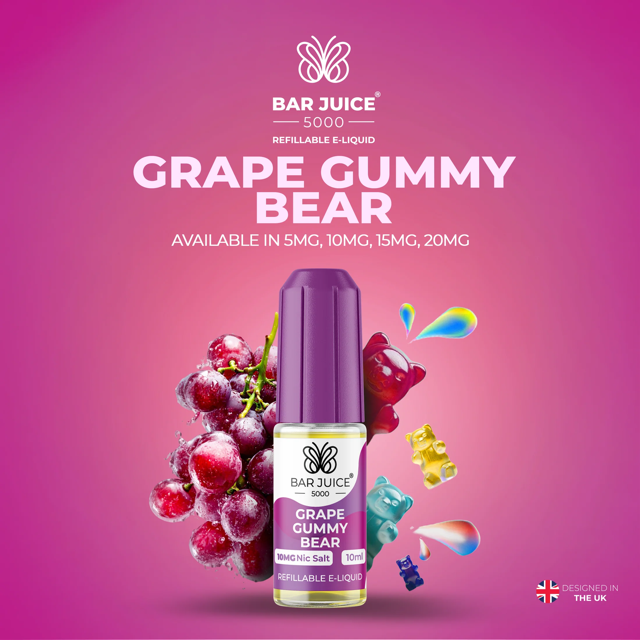 BAR JUICE 5000 - Grape Gummy Bear 10ml E-Liquid