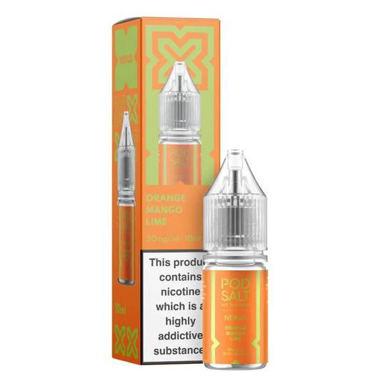 POD SALT NEXUS - Orange Mango Lime 10ml E-Liquid - The British Vape Company