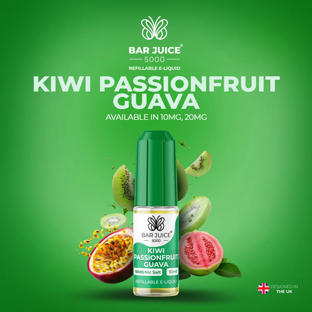 BAR JUICE 5000 - Kiwi Passionfruit Guava 10ml E-Liquid