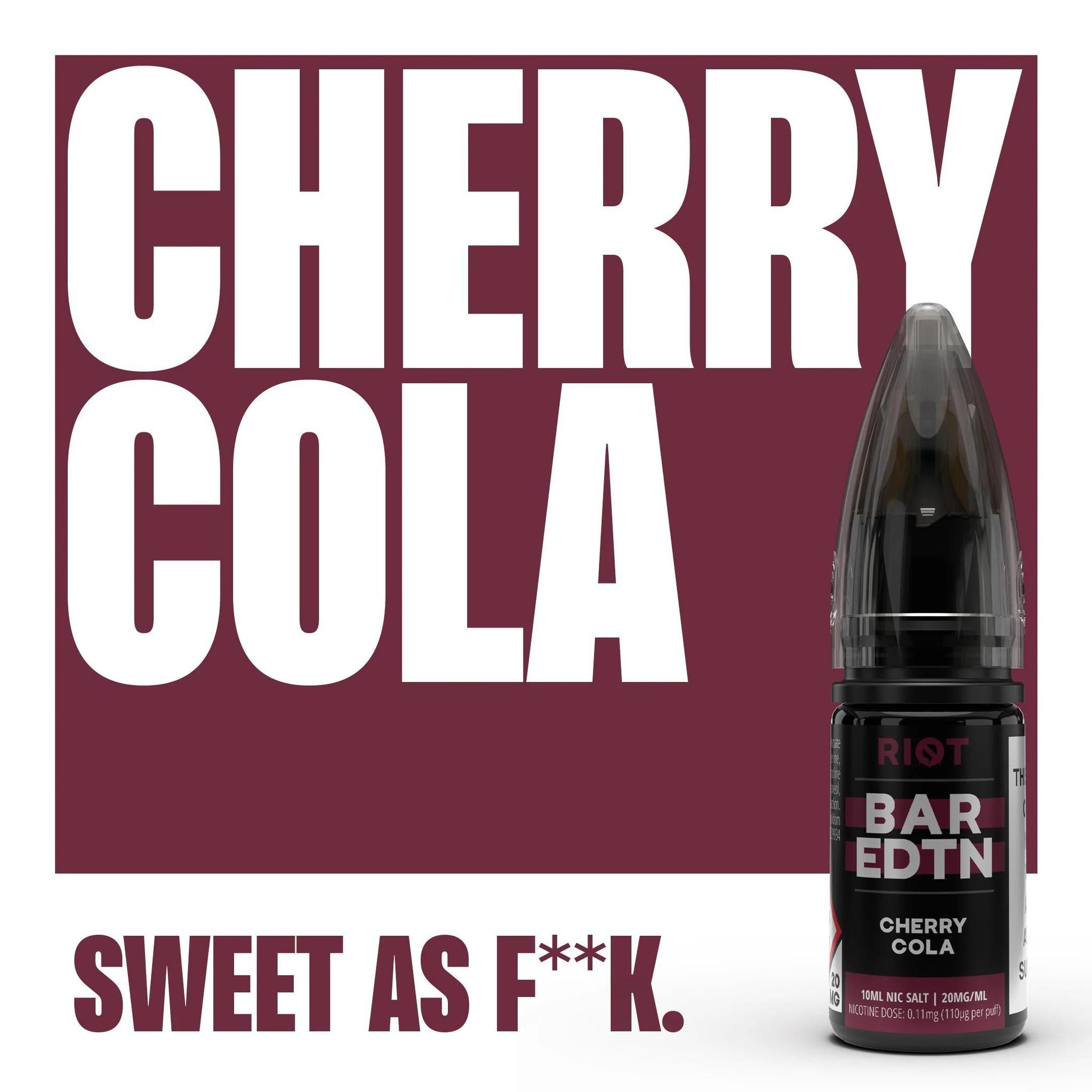 RIOT Bar EDTN - Cherry Cola 10ml E-Liquid - The British Vape Company