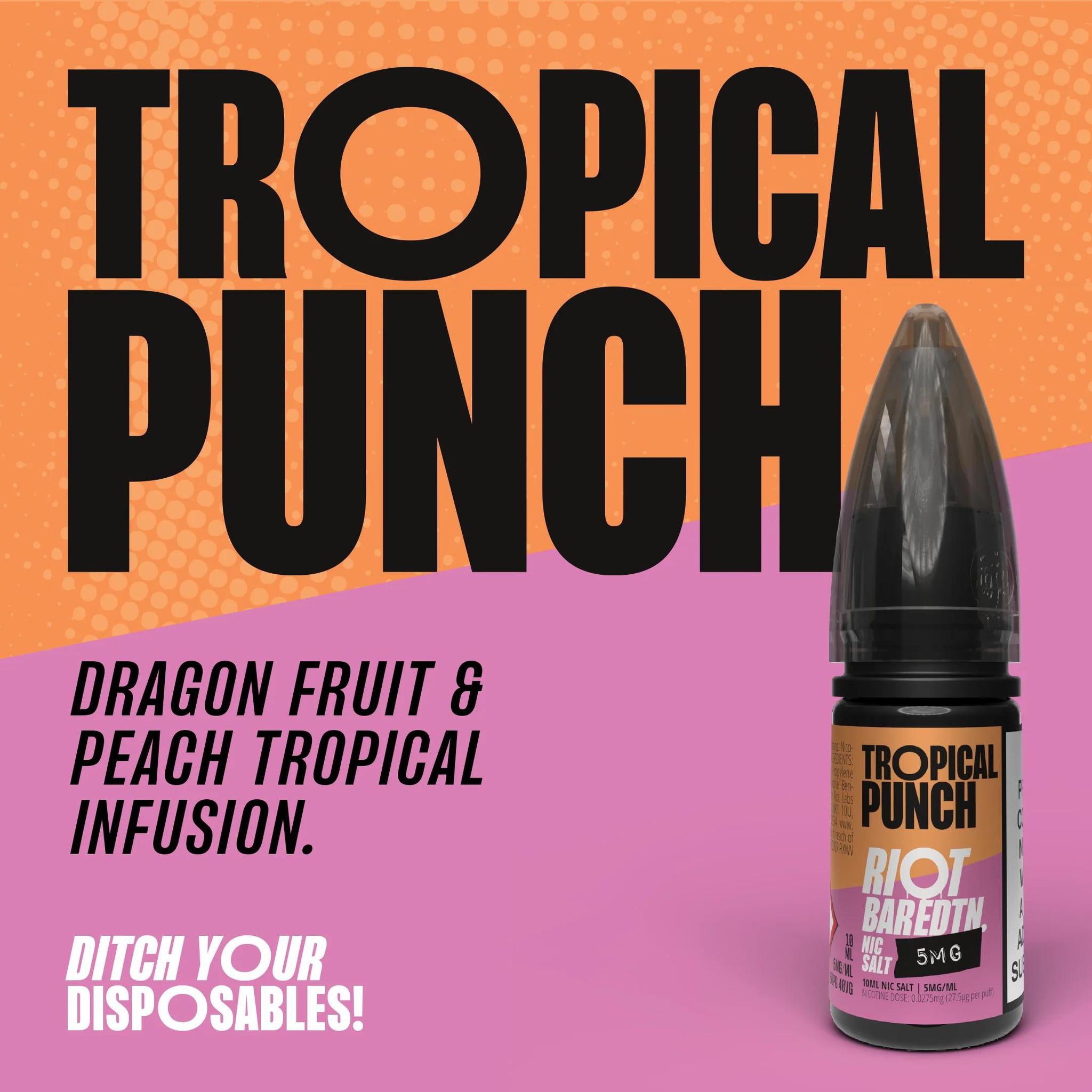 RIOT Bar EDTN - Tropical Punch 10ml E-Liquid - The British Vape Company