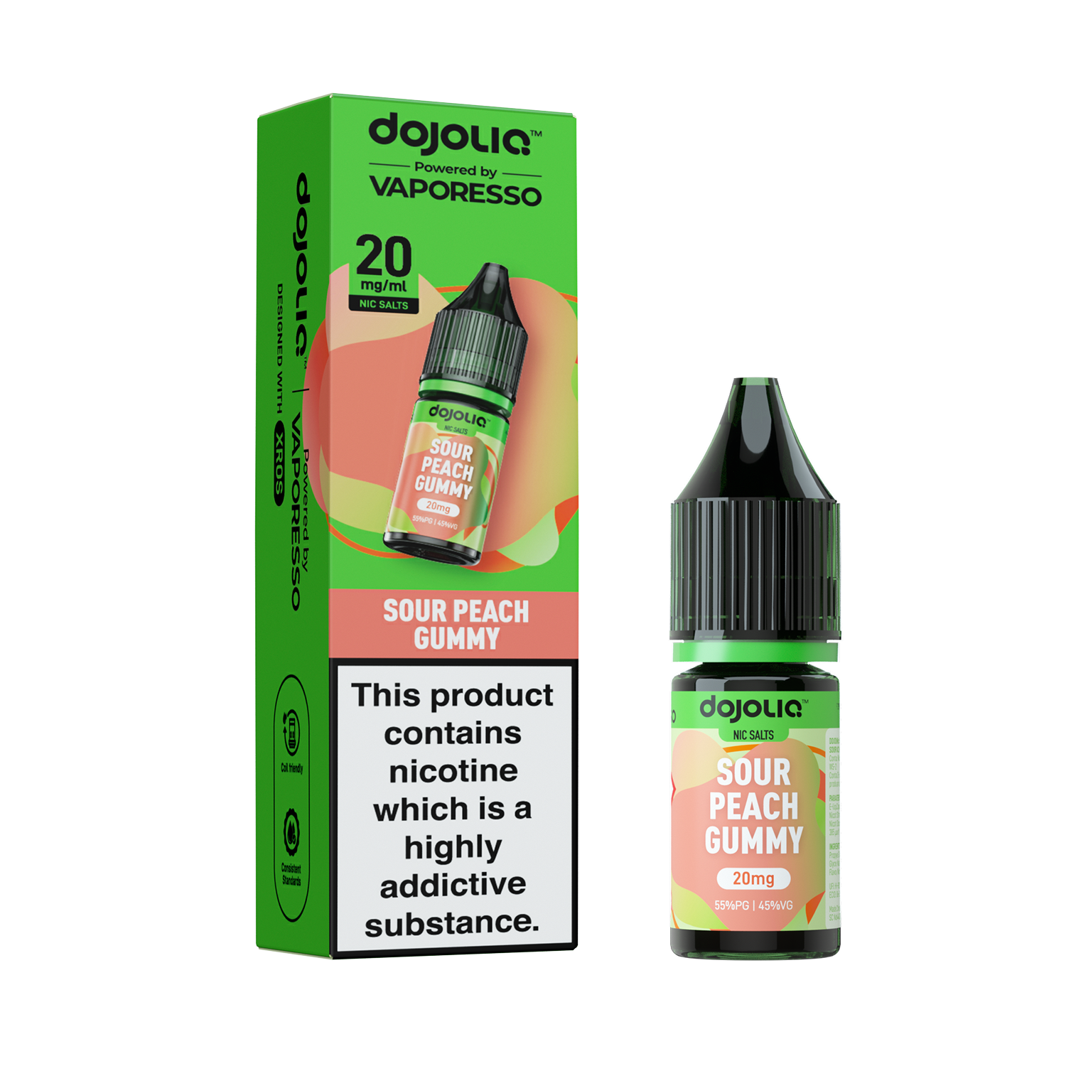 DOJOLIQ - Sour Peach Gummy Nic Salt 10ml Vape Juice