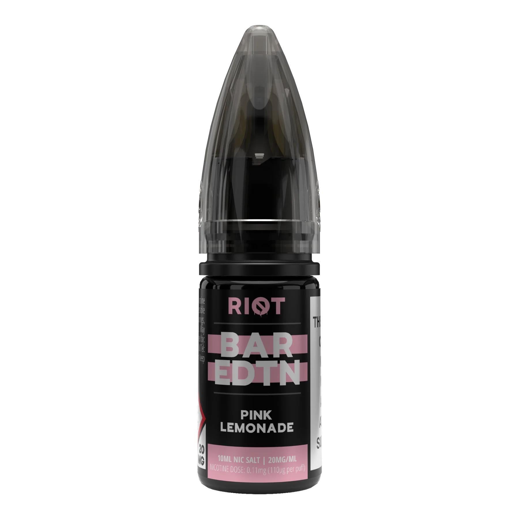 RIOT Bar EDTN - Pink Lemonade 10ml E-Liquid - The British Vape Company
