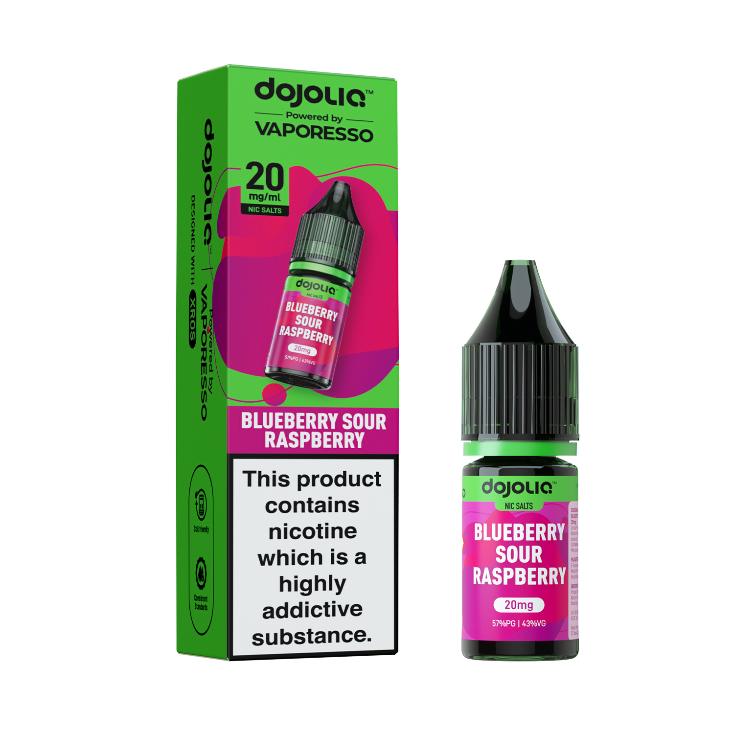 DOJOLIQ - Blueberry Sour Raspberry Nic Salt 10ml Vape Juice