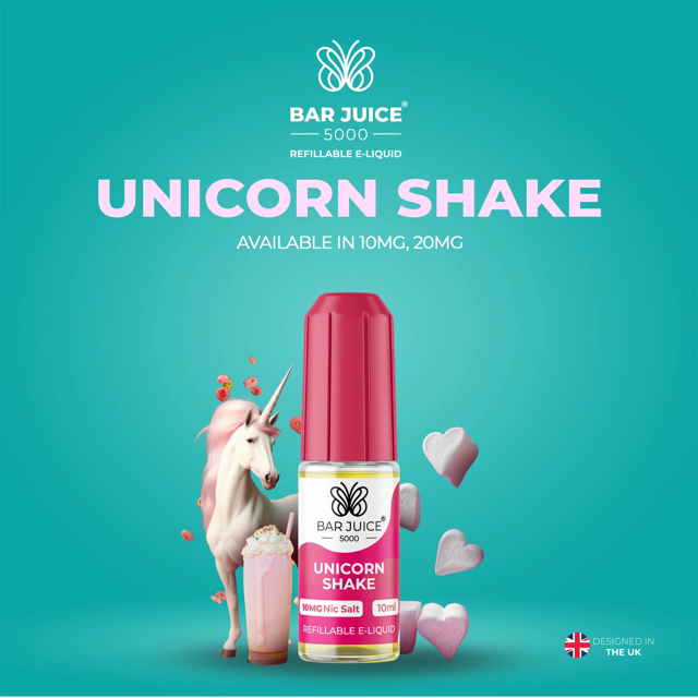 BAR JUICE 5000 - Unicorn Shake 10ml E-Liquid