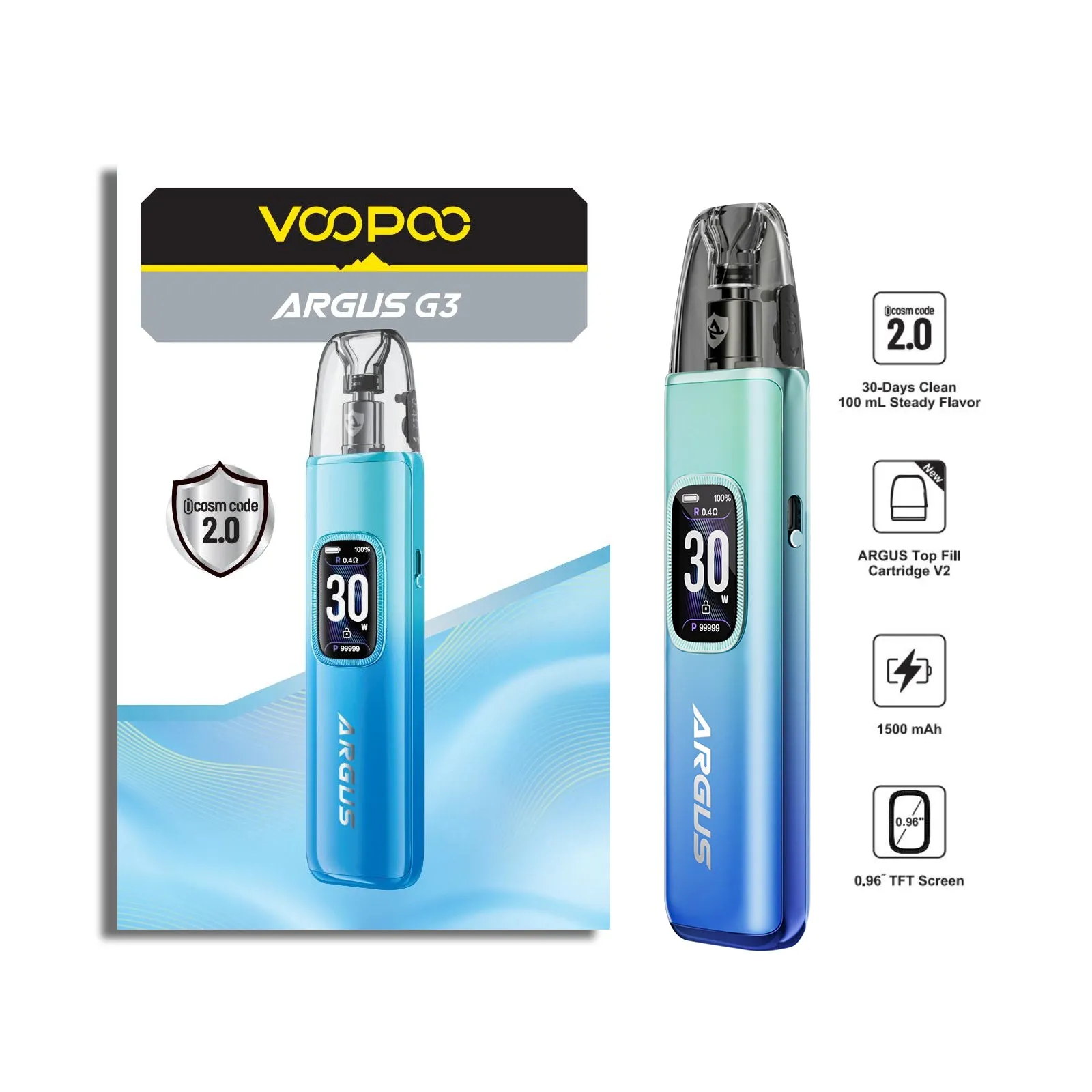 VOOPOO - Argus G3 Pod Vape Kit - The British Vape Company