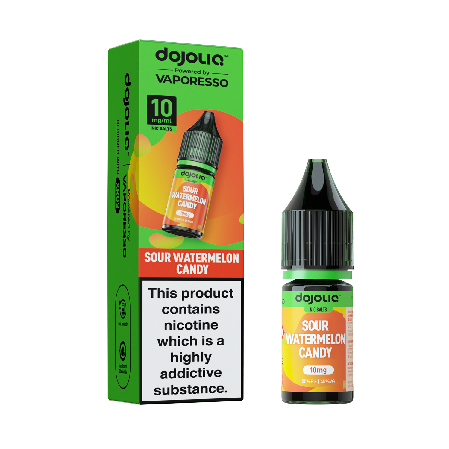DOJOLIQ - Sour Watermelon Candy Nic Salt 10ml Vape Juice