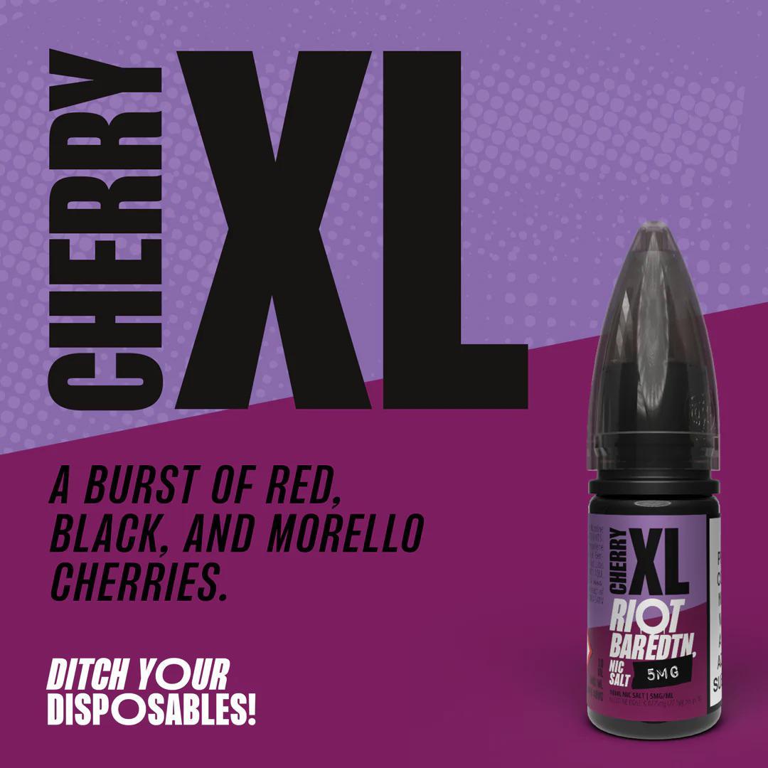 RIOT Bar EDTN - Cherry XL 10ml E-Liquid - The British Vape Company