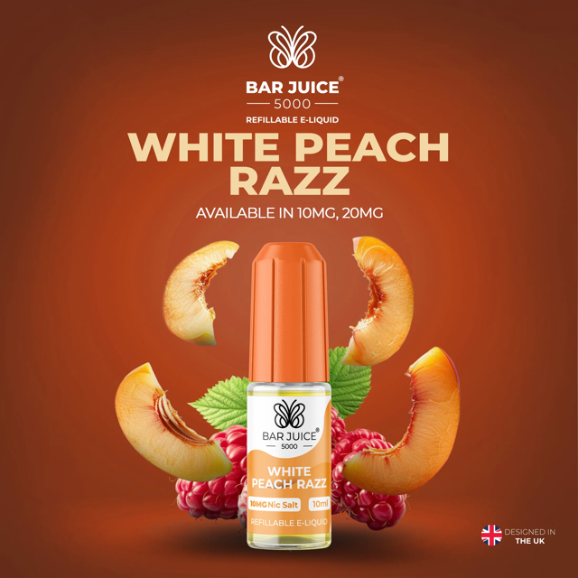 BAR JUICE 5000 - White Peach Razz 10ml E-Liquid