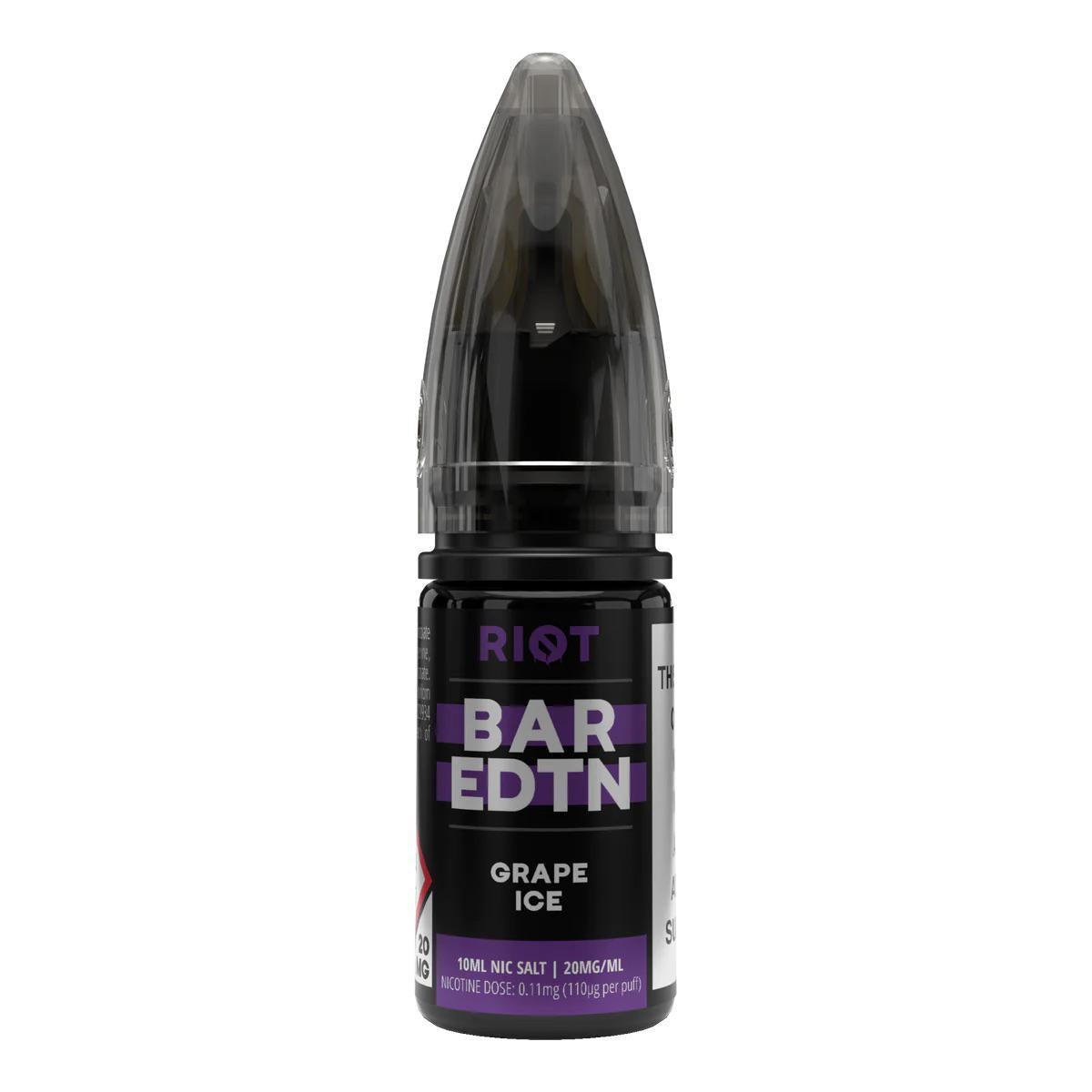 RIOT Bar EDTN - Grape Ice 10ml E-Liquid - The British Vape Company