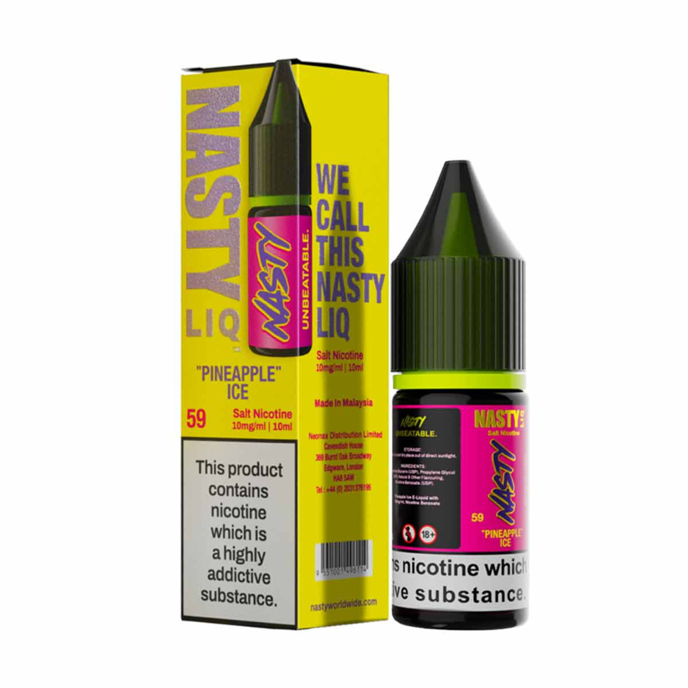 NASTY LIQ -  Pineapple Ice 10ml E-Liquid - The British Vape Company