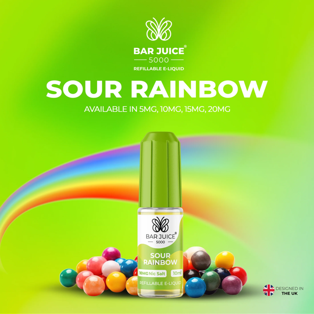 BAR JUICE 5000 - Sour Rainbow 10ml E-Liquid