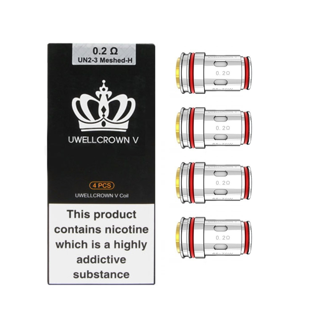 UWELL - Crown 5 0.2Ω Mesh Coil (4pcs) - The British Vape Company
