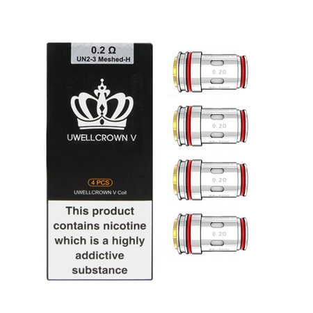 UWELL - Crown 5 0.2Ω Mesh Coil (4pcs) - The British Vape Company