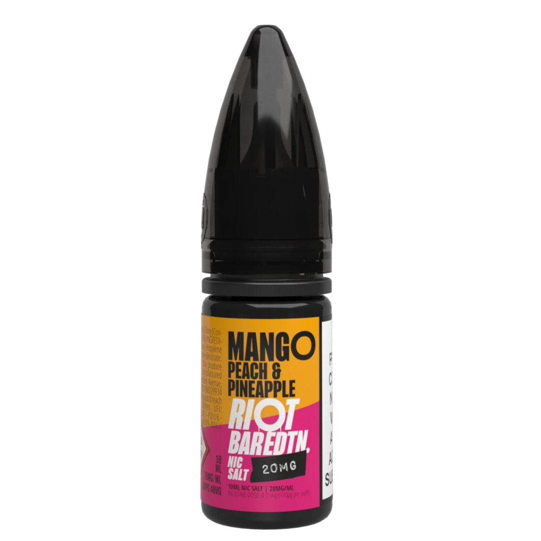 RIOT BAR EDTN – Mango Peach & Pineapple Nic Salt 10ml Vape Juice