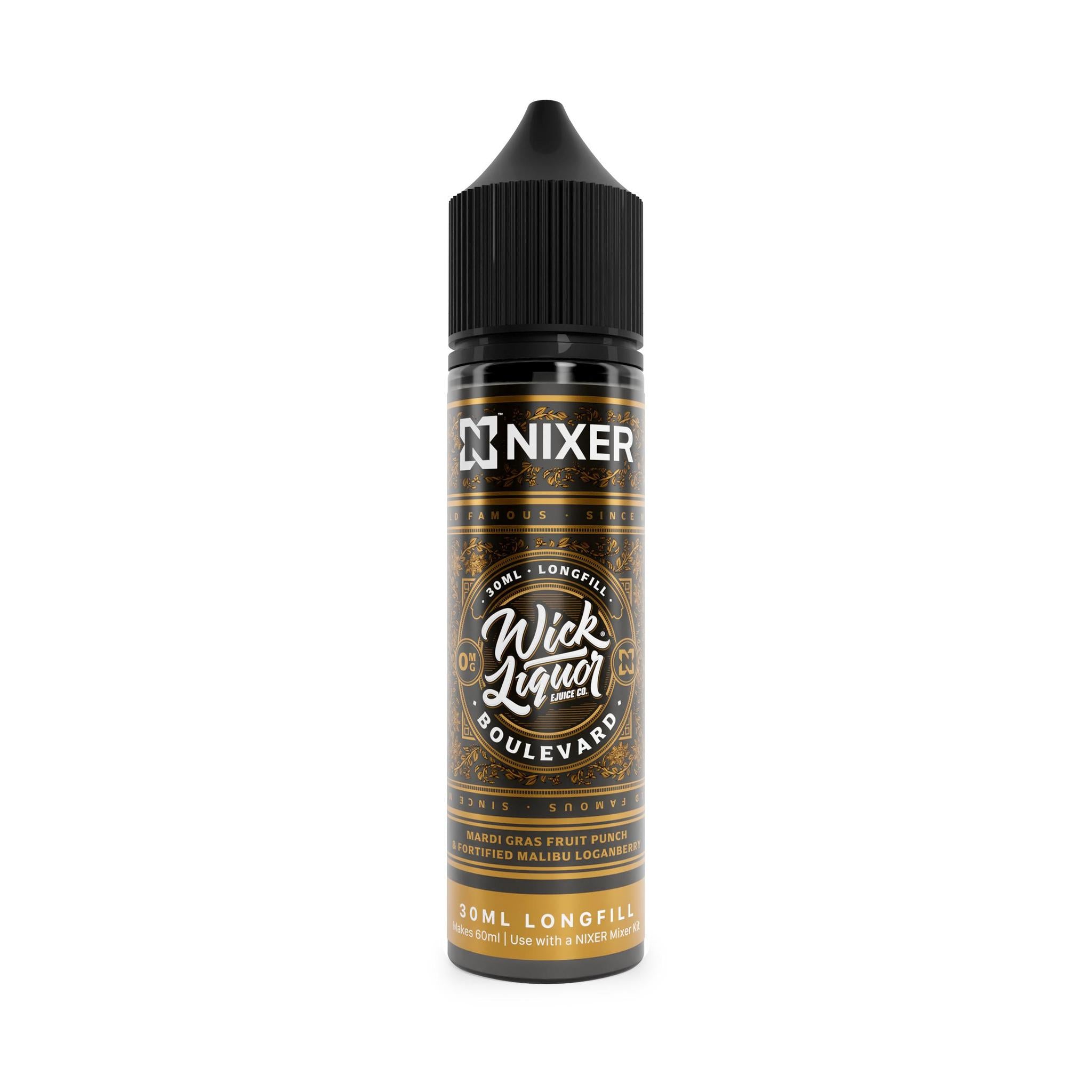 Nixer X Wick Liquor - Boulevard 60ml Longfill E-Liquid
