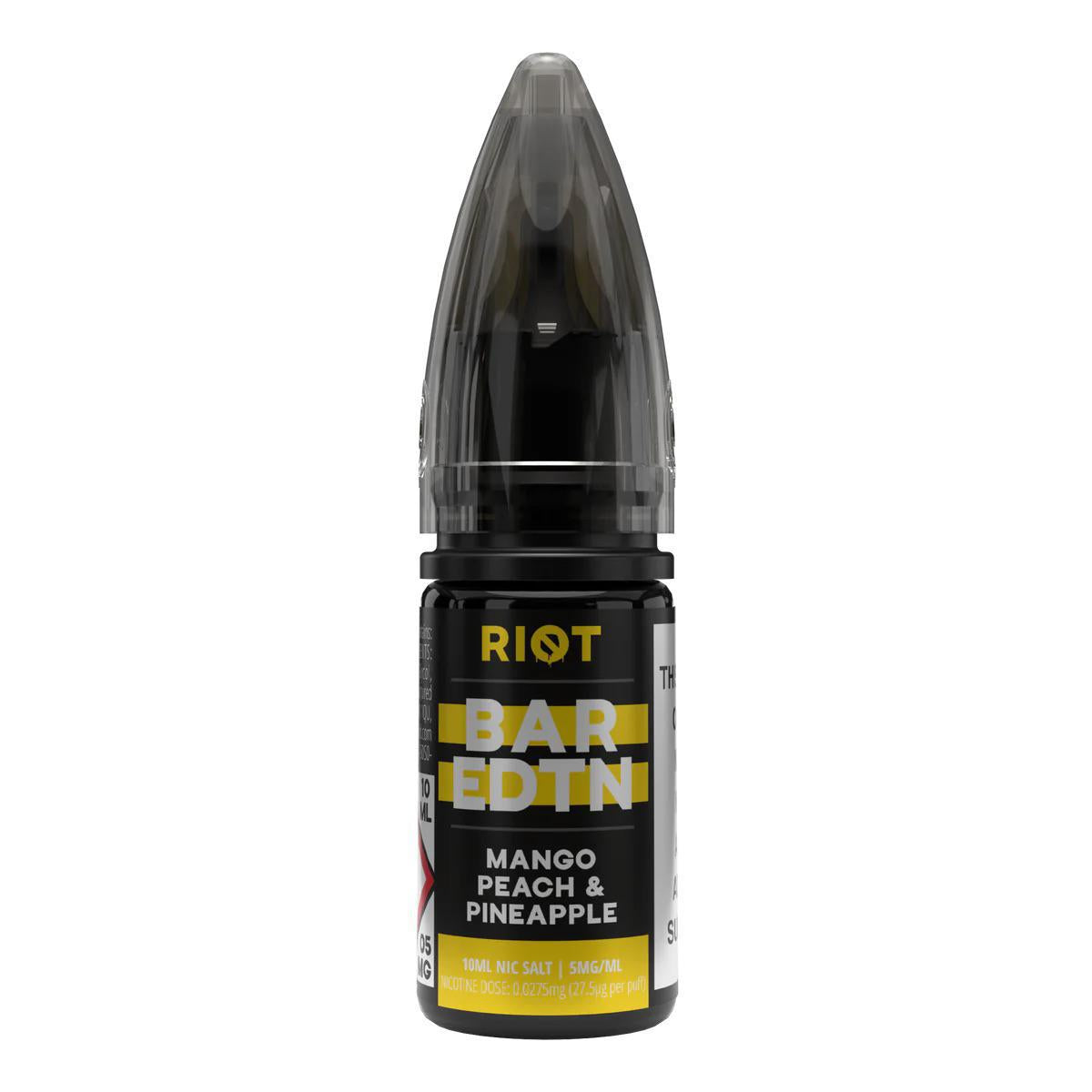 RIOT Bar EDTN - Mango Peach & Pineapple 10ml E-Liquid - The British Vape Company