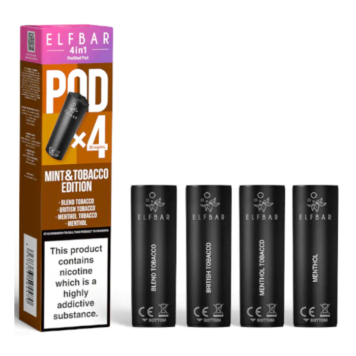 ELFBAR - 4 in 1 Prefilled Replacement Vape Pods (4pcs)