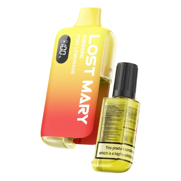 LOST MARY BM6000 -  Pink Lemonade 6000 Puff Disposable Vape - The British Vape Company