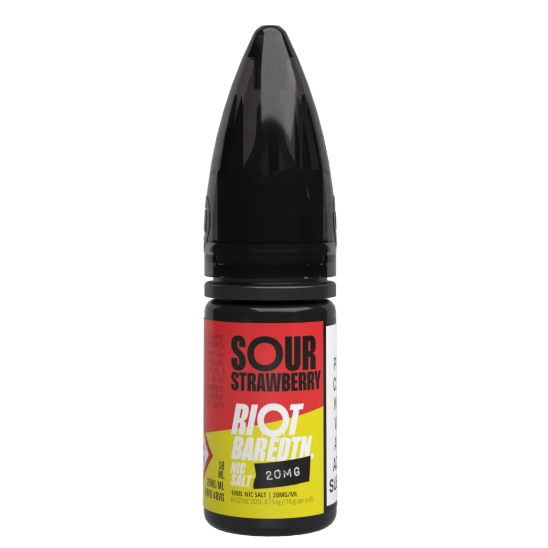 RIOT BAR EDTN – Sour Strawberry Nic Salt 10ml Vape Juice