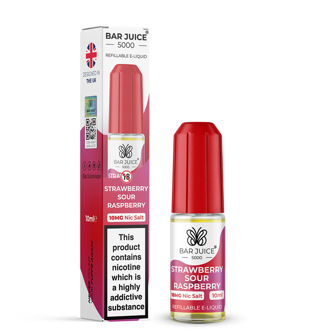 BAR JUICE 5000 - Strawberry Sour Raspberry 10ml E-Liquid