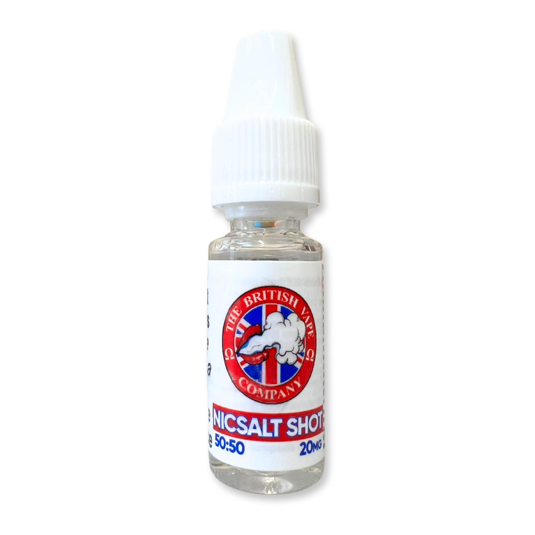 Salt Nicotine Shot 50VG:50PG 20mg 10ml - The British Vape Company