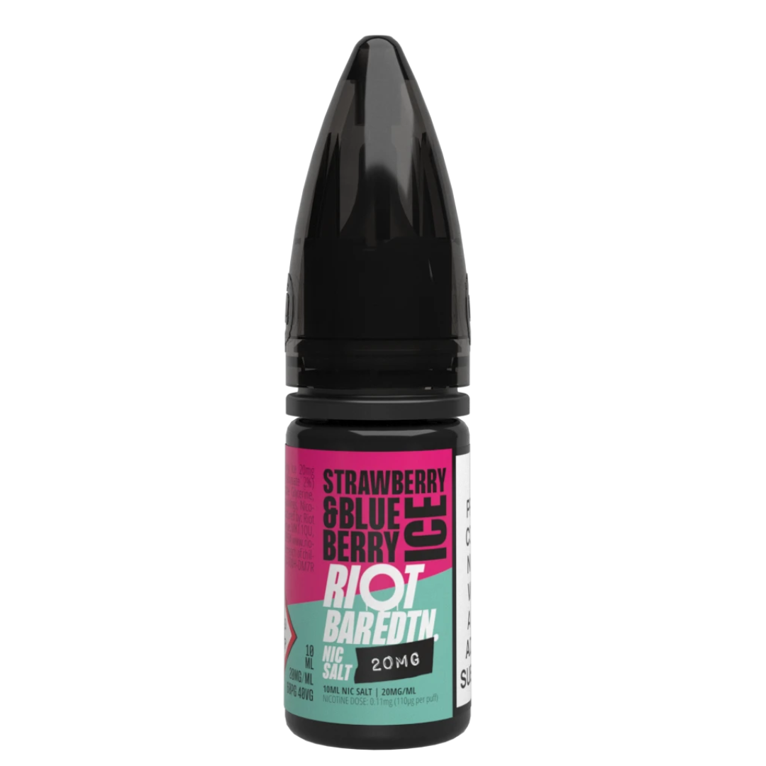 RIOT BAR EDTN – Strawberry & Blueberry Ice Nic Salt 10ml Vape Juice