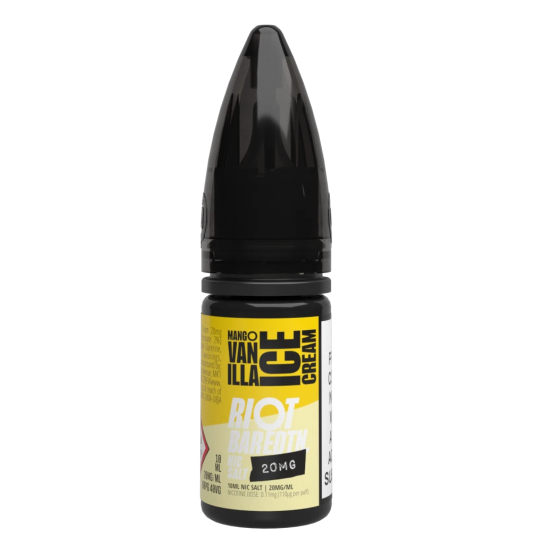 RIOT BAR EDTN – Mango Vanilla Ice Cream Nic Salt 10ml Vape Juice