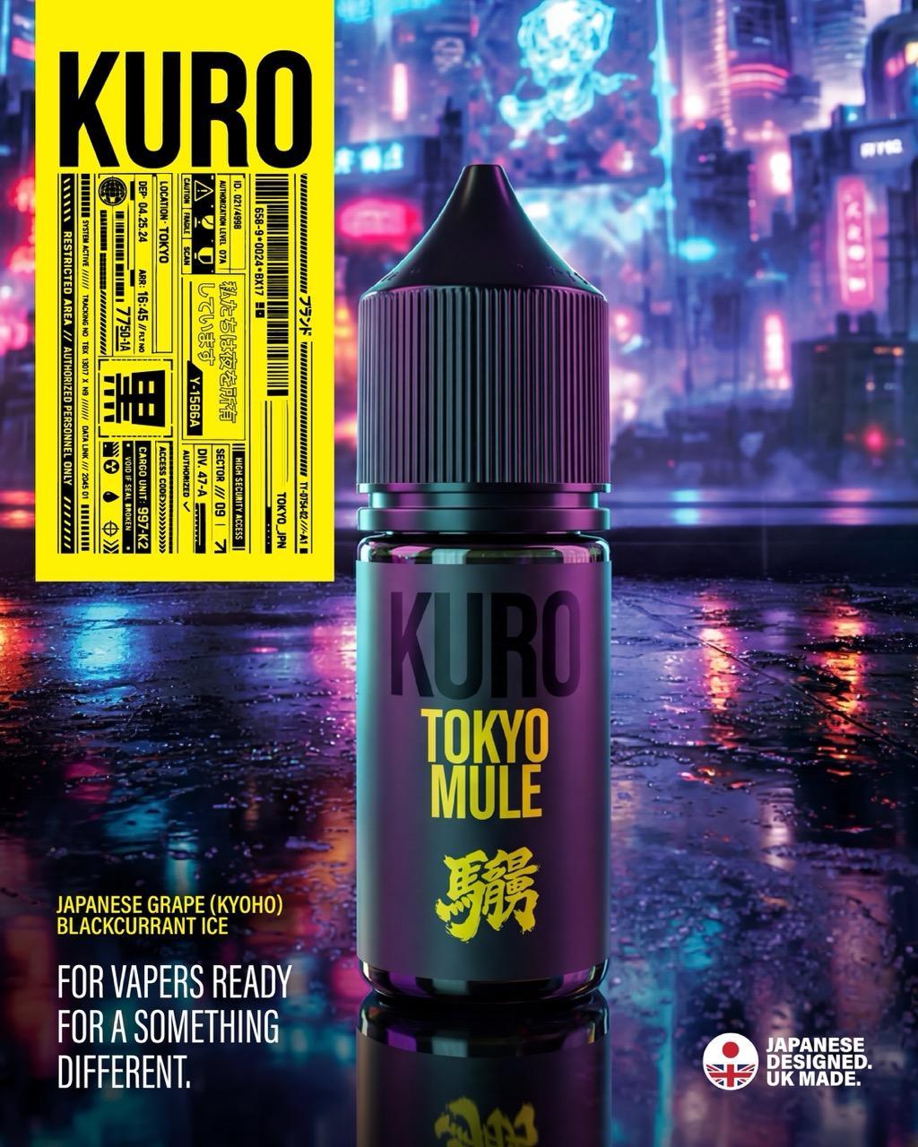 KURO by RIOT - Tokyo Mule Nic Salt 10ml Vape Juice