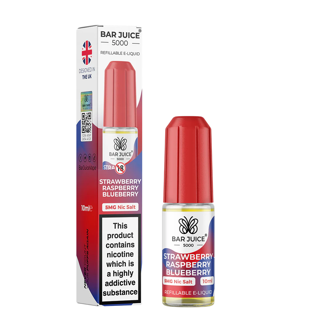 BAR JUICE 5000 – Strawberry Raspberry Blueberry Nic Salt 10ml Vape Juice